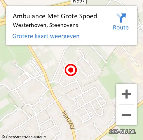 Locatie op kaart van de 112 melding: Ambulance Met Grote Spoed Naar Westerhoven, Steenovens op 11 april 2020 14:35