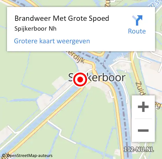 Locatie op kaart van de 112 melding: Brandweer Met Grote Spoed Naar Spijkerboor Nh op 11 april 2020 15:41