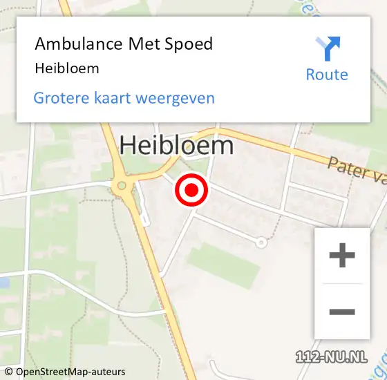 Locatie op kaart van de 112 melding: Ambulance Met Spoed Naar Heibloem op 11 april 2020 16:01