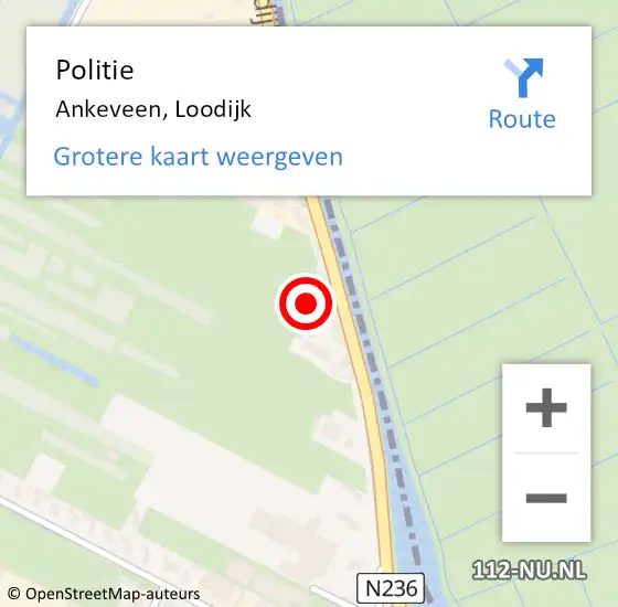 Locatie op kaart van de 112 melding: Politie Ankeveen, Loodijk op 11 april 2020 17:19