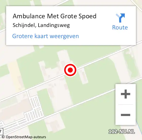 Locatie op kaart van de 112 melding: Ambulance Met Grote Spoed Naar Schijndel, Landingsweg op 11 april 2020 20:52