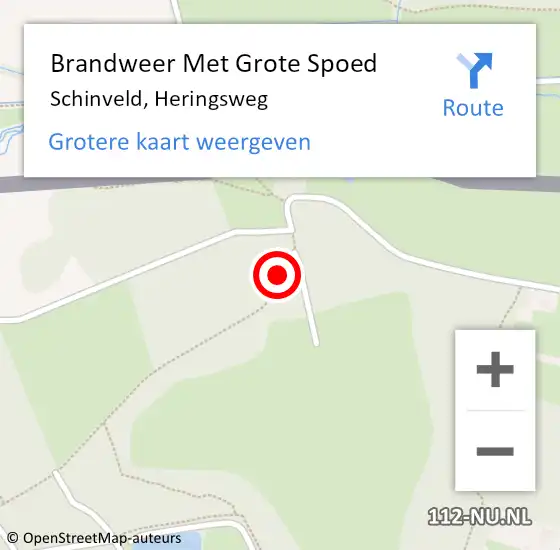 Locatie op kaart van de 112 melding: Brandweer Met Grote Spoed Naar Schinveld, Heringsweg op 12 april 2020 19:04