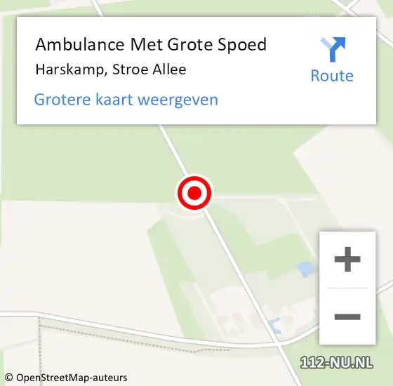 Locatie op kaart van de 112 melding: Ambulance Met Grote Spoed Naar Harskamp, Stroe Allee op 12 april 2020 21:02