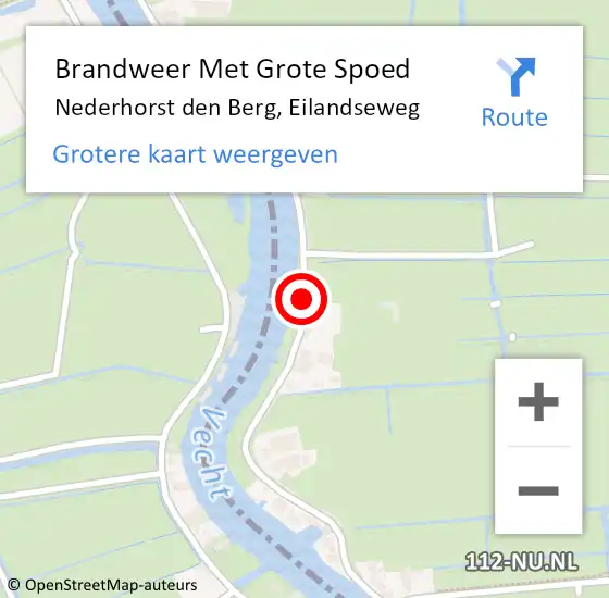 Locatie op kaart van de 112 melding: Brandweer Met Grote Spoed Naar Nederhorst den Berg, Eilandseweg op 13 april 2020 00:53