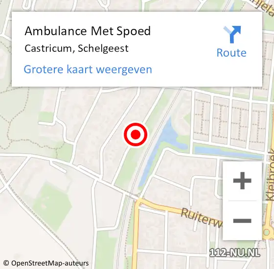 Locatie op kaart van de 112 melding: Ambulance Met Spoed Naar Castricum, Schelgeest op 13 april 2020 11:39