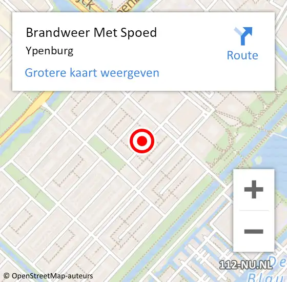 Locatie op kaart van de 112 melding: Brandweer Met Spoed Naar Ypenburg op 13 april 2020 23:59