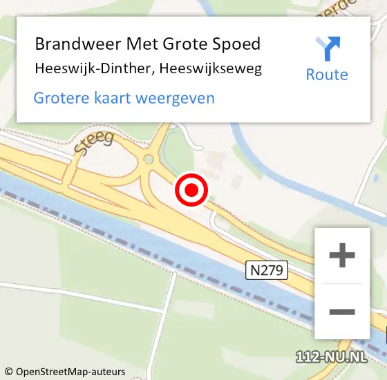 Locatie op kaart van de 112 melding: Brandweer Met Grote Spoed Naar Heeswijk-Dinther, Heeswijkseweg op 14 april 2020 09:28