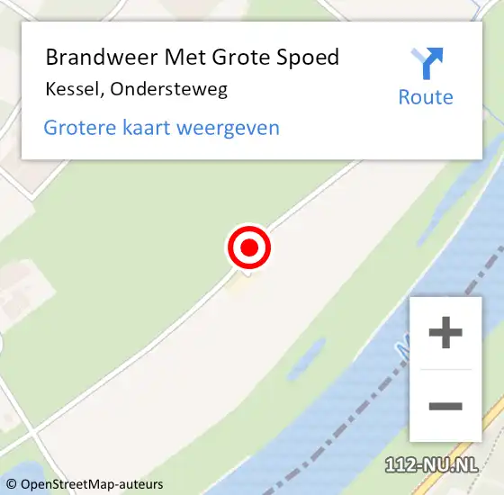 Locatie op kaart van de 112 melding: Brandweer Met Grote Spoed Naar Kessel, Ondersteweg op 14 april 2020 13:10