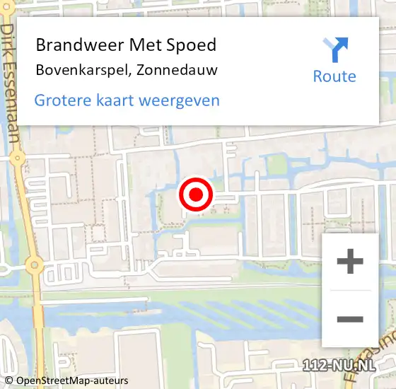 Locatie op kaart van de 112 melding: Brandweer Met Spoed Naar Bovenkarspel, Zonnedauw op 14 april 2020 16:58