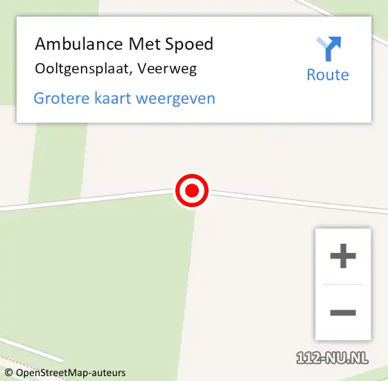 Locatie op kaart van de 112 melding: Ambulance Met Spoed Naar Ooltgensplaat, Veerweg op 14 april 2020 20:30