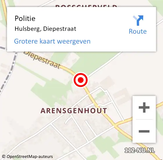 Locatie op kaart van de 112 melding: Politie Hulsberg, Diepestraat op 15 april 2020 18:23
