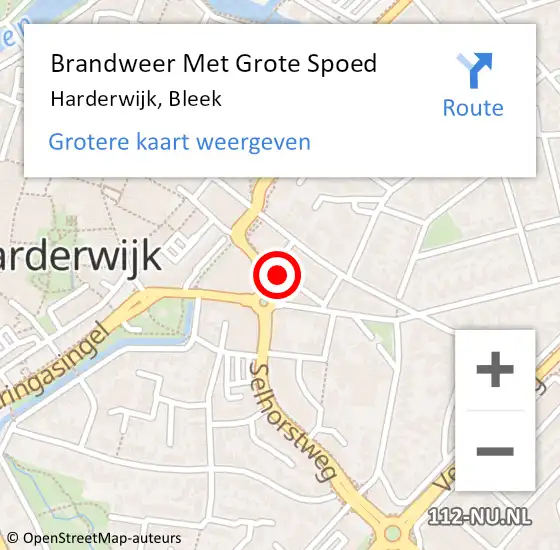 Locatie op kaart van de 112 melding: Brandweer Met Grote Spoed Naar Harderwijk, Bleek op 16 april 2020 10:38