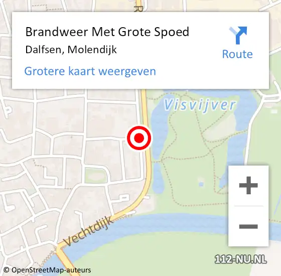 Locatie op kaart van de 112 melding: Brandweer Met Grote Spoed Naar Dalfsen, Molendijk op 16 april 2020 14:35