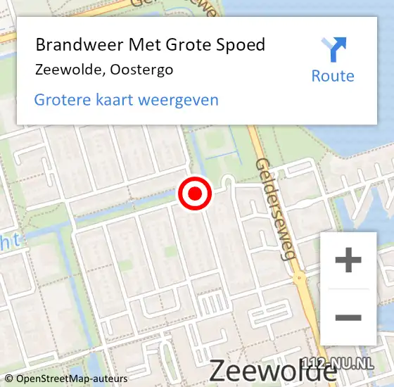 Locatie op kaart van de 112 melding: Brandweer Met Grote Spoed Naar Zeewolde, Oostergo op 16 april 2020 16:59