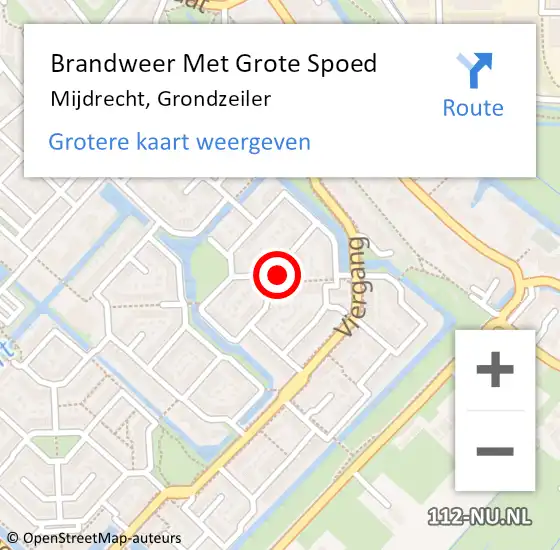 Locatie op kaart van de 112 melding: Brandweer Met Grote Spoed Naar Mijdrecht, Grondzeiler op 16 april 2020 23:50