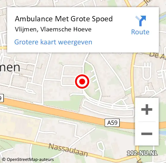 Locatie op kaart van de 112 melding: Ambulance Met Grote Spoed Naar Vlijmen, Vlaemsche Hoeve op 17 april 2020 02:41