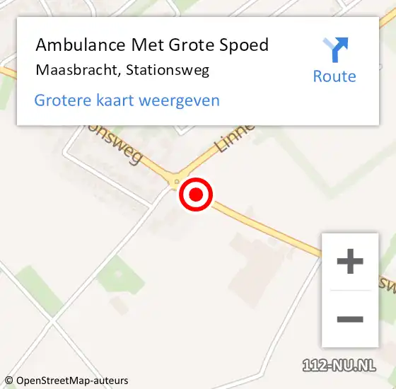 Locatie op kaart van de 112 melding: Ambulance Met Grote Spoed Naar Maasbracht, Stationsweg op 17 april 2020 08:59