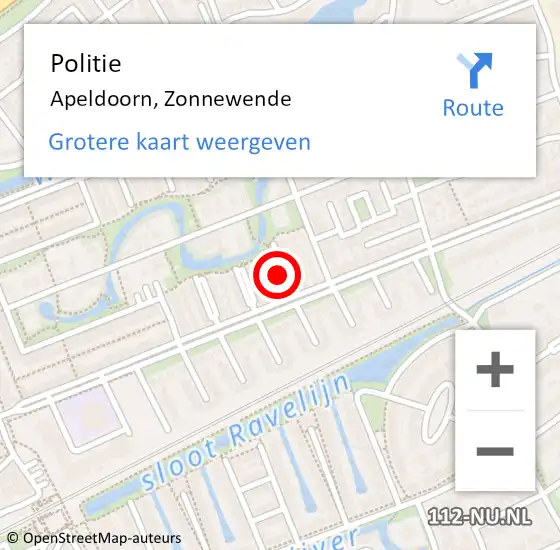 Locatie op kaart van de 112 melding: Politie Apeldoorn, Zonnewende op 17 april 2020 15:22