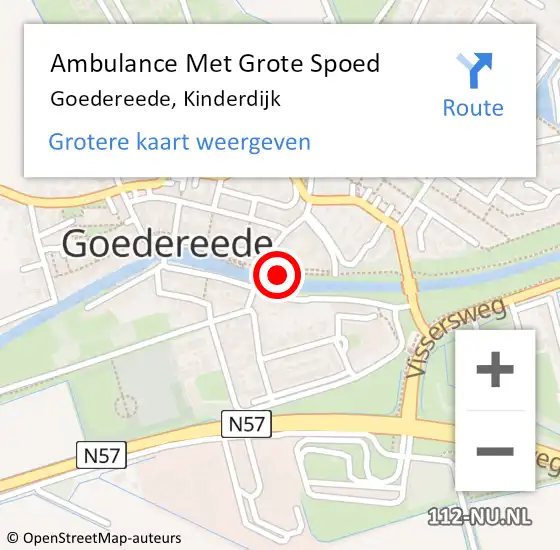 Locatie op kaart van de 112 melding: Ambulance Met Grote Spoed Naar Goedereede, Kinderdijk op 17 april 2020 22:35