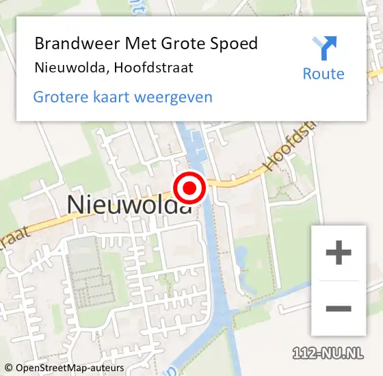 Locatie op kaart van de 112 melding: Brandweer Met Grote Spoed Naar Nieuwolda, Hoofdstraat op 17 april 2020 23:29