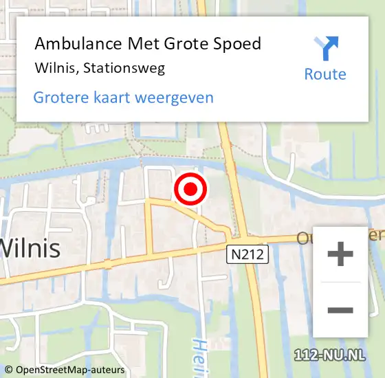 Locatie op kaart van de 112 melding: Ambulance Met Grote Spoed Naar Wilnis, Stationsweg op 4 mei 2014 11:01