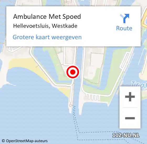 Locatie op kaart van de 112 melding: Ambulance Met Spoed Naar Hellevoetsluis, Westkade op 19 april 2020 13:18
