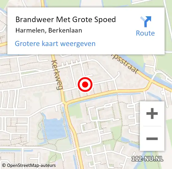 Locatie op kaart van de 112 melding: Brandweer Met Grote Spoed Naar Harmelen, Berkenlaan op 20 april 2020 05:23