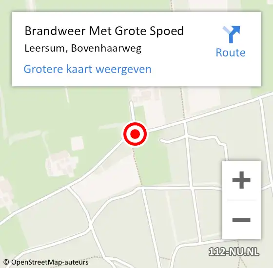 Locatie op kaart van de 112 melding: Brandweer Met Grote Spoed Naar Leersum, Bovenhaarweg op 20 april 2020 11:51