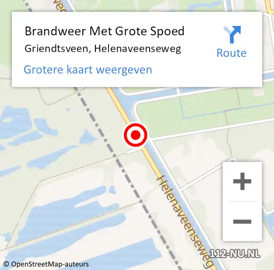 Locatie op kaart van de 112 melding: Brandweer Met Grote Spoed Naar Griendtsveen, Helenaveenseweg op 20 april 2020 12:40