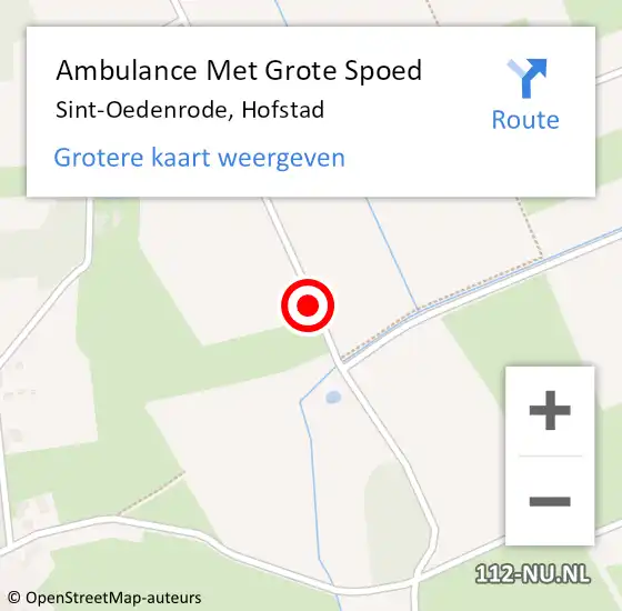 Locatie op kaart van de 112 melding: Ambulance Met Grote Spoed Naar Sint-Oedenrode, Hofstad op 20 april 2020 13:57