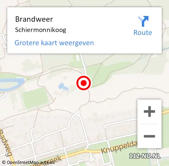 Locatie op kaart van de 112 melding: Brandweer Schiermonnikoog op 20 april 2020 13:58