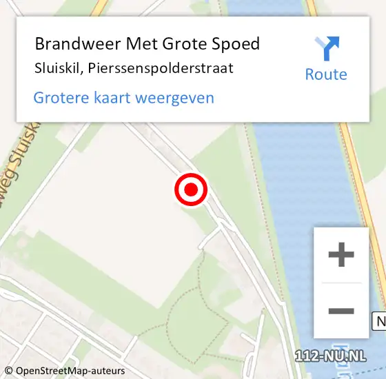 Locatie op kaart van de 112 melding: Brandweer Met Grote Spoed Naar Sluiskil, Pierssenspolderstraat op 20 april 2020 15:27