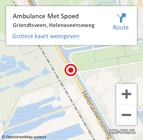 Locatie op kaart van de 112 melding: Ambulance Met Spoed Naar Griendtsveen, Helenaveenseweg op 20 april 2020 18:32