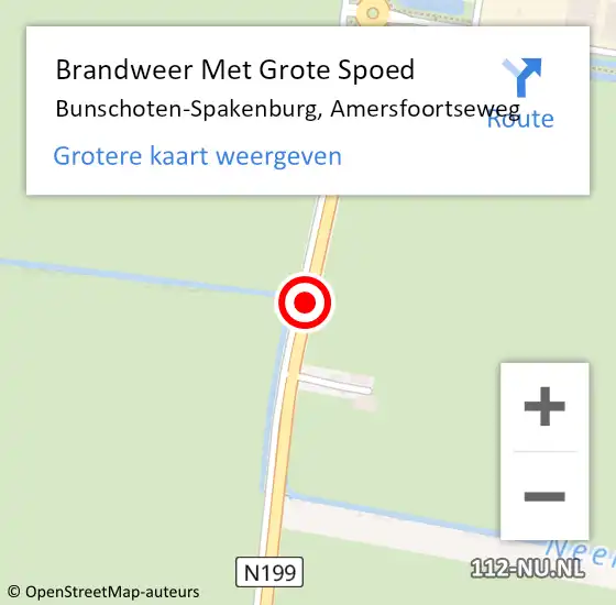 Locatie op kaart van de 112 melding: Brandweer Met Grote Spoed Naar Bunschoten-Spakenburg, Amersfoortseweg op 20 april 2020 23:50