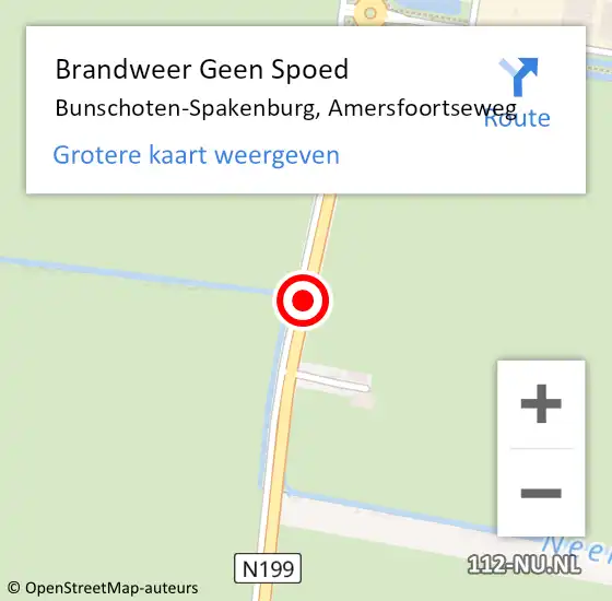 Locatie op kaart van de 112 melding: Brandweer Geen Spoed Naar Bunschoten-Spakenburg, Amersfoortseweg op 20 april 2020 23:53
