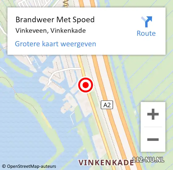 Locatie op kaart van de 112 melding: Brandweer Met Spoed Naar Vinkeveen, Vinkenkade op 21 april 2020 15:46