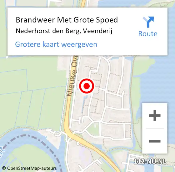 Locatie op kaart van de 112 melding: Brandweer Met Grote Spoed Naar Nederhorst den Berg, Veenderij op 22 april 2020 12:49