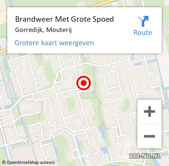 Locatie op kaart van de 112 melding: Brandweer Met Grote Spoed Naar Gorredijk, Mouterij op 4 mei 2014 20:34