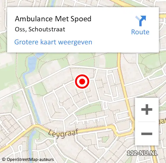 Locatie op kaart van de 112 melding: Ambulance Met Spoed Naar Oss, Schoutstraat op 23 april 2020 17:51