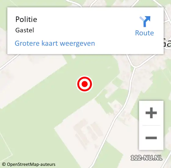 Locatie op kaart van de 112 melding: Politie Gastel op 24 april 2020 14:02