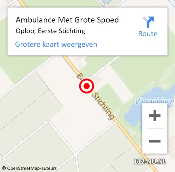 Locatie op kaart van de 112 melding: Ambulance Met Grote Spoed Naar Oploo, Eerste Stichting op 25 april 2020 21:34