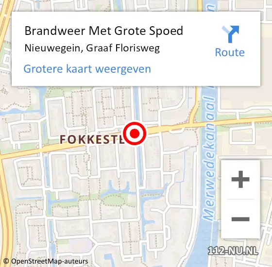 Locatie op kaart van de 112 melding: Brandweer Met Grote Spoed Naar Nieuwegein, Graaf Florisweg op 25 april 2020 22:34