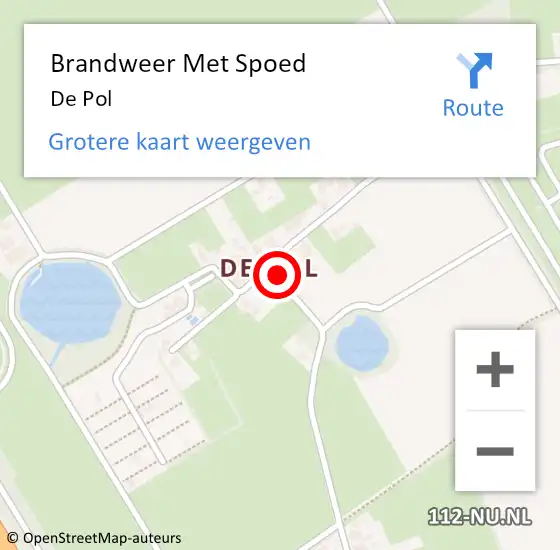 Locatie op kaart van de 112 melding: Brandweer Met Spoed Naar De Pol op 25 april 2020 23:04