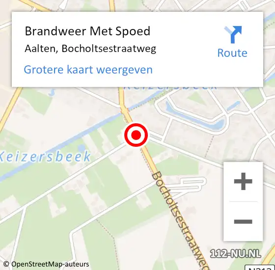 Locatie op kaart van de 112 melding: Brandweer Met Spoed Naar Aalten, Bocholtsestraatweg op 26 april 2020 01:32