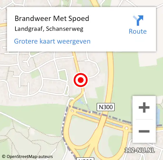 Locatie op kaart van de 112 melding: Brandweer Met Spoed Naar Landgraaf, Schanserweg op 26 april 2020 03:07