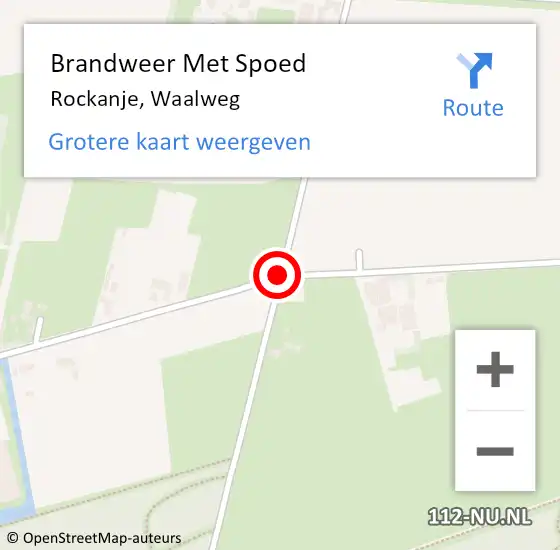 Locatie op kaart van de 112 melding: Brandweer Met Spoed Naar Rockanje, Waalweg op 26 april 2020 08:33