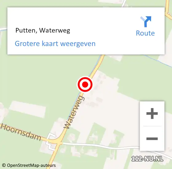 Locatie op kaart van de 112 melding:  Putten, Waterweg op 26 april 2020 15:18