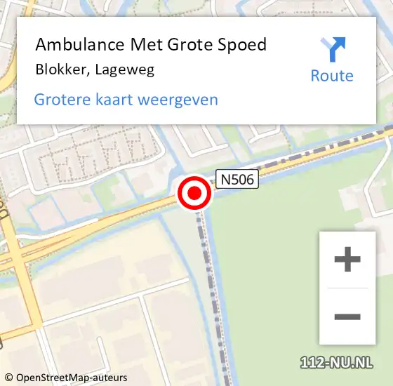 Locatie op kaart van de 112 melding: Ambulance Met Grote Spoed Naar Lageweg op 26 april 2020 18:25
