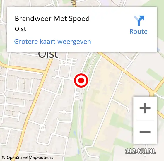 Locatie op kaart van de 112 melding: Brandweer Met Spoed Naar Olst op 27 april 2020 05:31