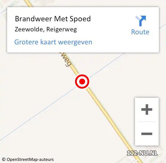 Locatie op kaart van de 112 melding: Brandweer Met Spoed Naar Zeewolde, Reigerweg op 27 april 2020 08:13